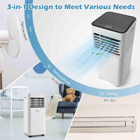 9000 BTU 3-in-1 Portable Air Conditioner with Fan and Dehumidifier Mode