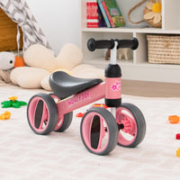 Baby Balance Bike, Balance Bike for Toddlers w/4 Wheels, 135°Limited Steering