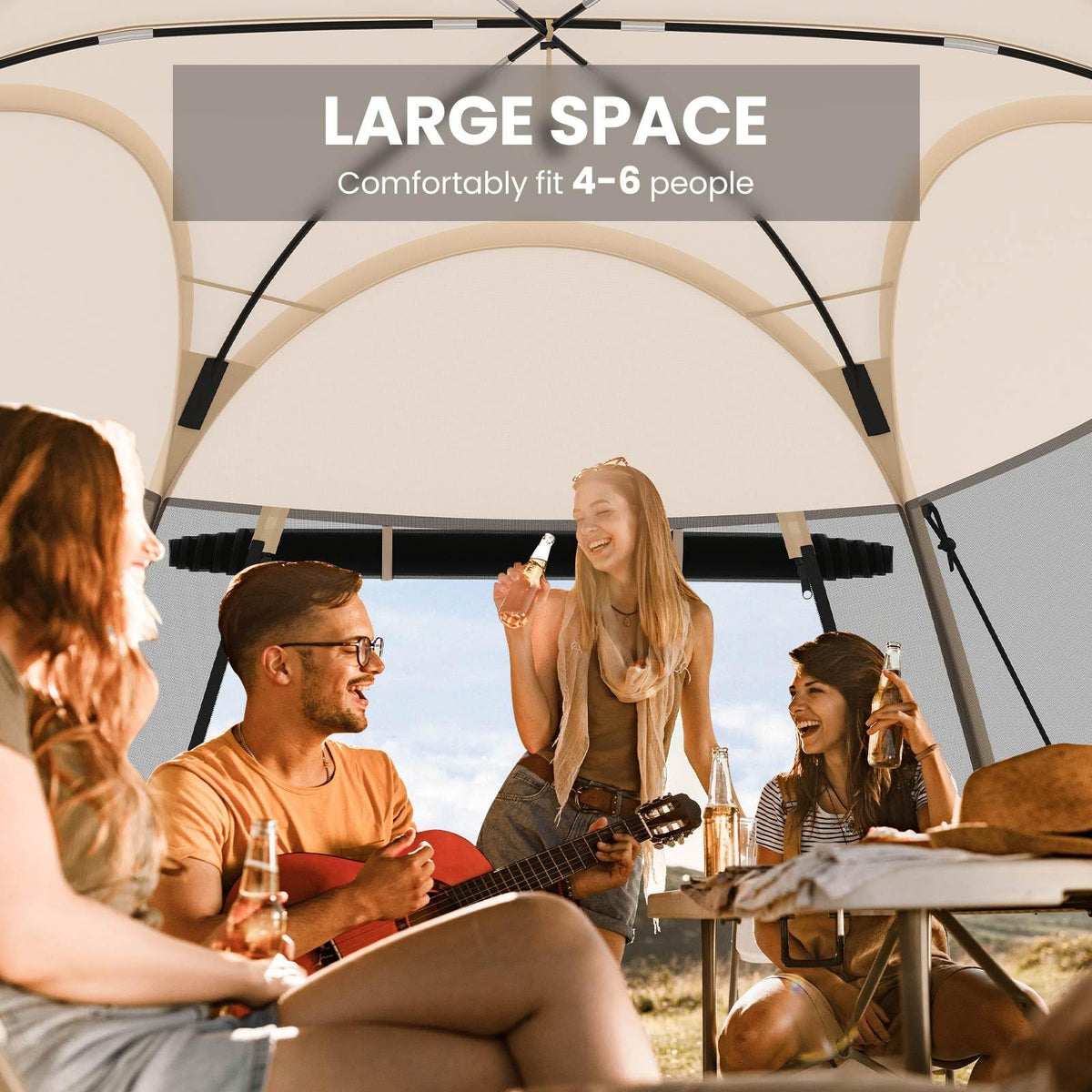 3 X 2.8 M Pop up Mesh Screen House for 4-6 People