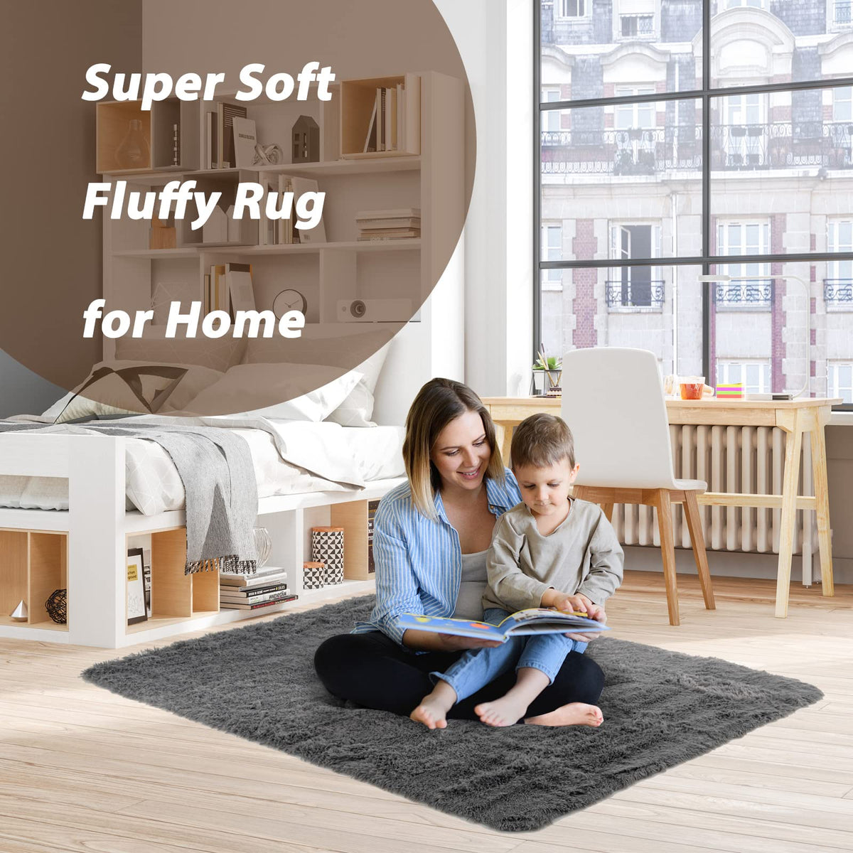 Giantex 1.2m x 1.8m Soft Shag Rug, Ultra Soft Fluffy Throw Carpets