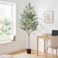 Giantex 190 cm Artificial Olive Tree with Life-Like Fruit & Leaves