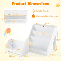 2-In-1 Kids Bookshelf and Toy Storage Organizer with Cart and Bookcase