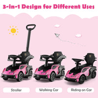 Lamborghini Licensed Push Cars for Toddlers 1-3, 3 in 1 Stroller Sliding Walking Car