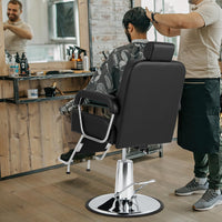360° Swivel Salon Chair with Adjustable Headrest