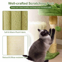 Cute Cat Tree Indoor Versatile Cat Play House Cat Tower w/Sisal Scratching Posts