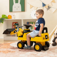 Kids Ride-on Excavator Construction Bulldozer Truck with Adjustable Bucket