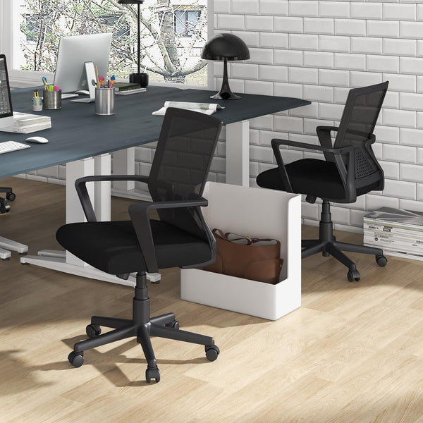 Giantex Ergonomic Office Chair, Mesh Computer Desk Chair with Armrests