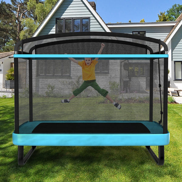 6FT Kids Recreational Trampoline, 2-in-1 Outdoor Toddler Trampoline