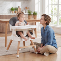 Convertible High Chair for Babies and Toddlers with 3-Position Adjustable Tray and 5-Point Harness