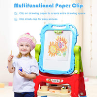 Double Sided Chalkboard and Whiteboard with Art Accessories