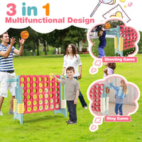 Giant 4-in-A Row, Jumbo 4-to-Score Giant Game Set for Kids & Adults