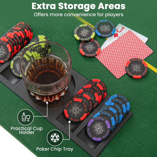 201 x 90 CM 8-Player Foldable Poker Table Top