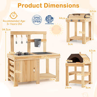 HONEY JOY 3-Piece Kids Playset for Outdoor