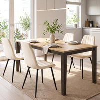 Giantex Dining Chairs Set of 4, Upholstered Fabric Kitchen Chairs
