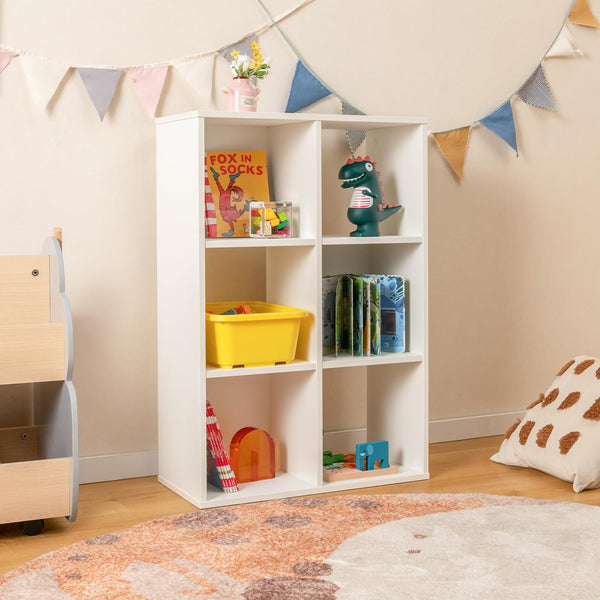 Giantex 6-Cube Bookshelf, 4-Tier Bookcase