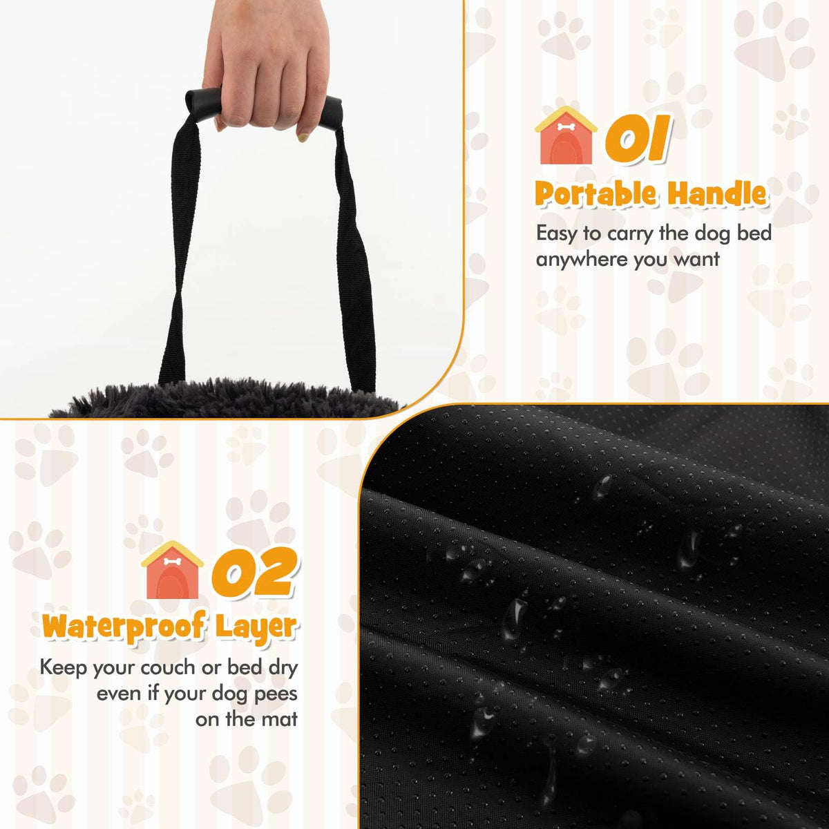 Plush Calming Dog Couch Bed, Dog Sofa Bed for Furniture Protector