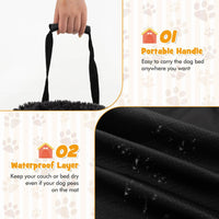 Plush Calming Dog Couch Bed, Dog Sofa Bed for Furniture Protector