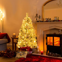 1.4M Hinged Flocked Christmas Tree with Pine Needles