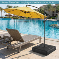 Cantilever Umbrella Base with Wheels,180kgWater&Sand Fillable Weighted Stand