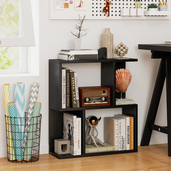 3-Tier Bookshelf, Display Shelf for Small Space
