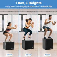 3 in 1 Foam Plyometric Box, 12/14/16 Inch Foam Jumping Box