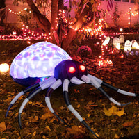 Giantex 105CM Wall Halloween Inflatable Spider with Multi-colour Lights