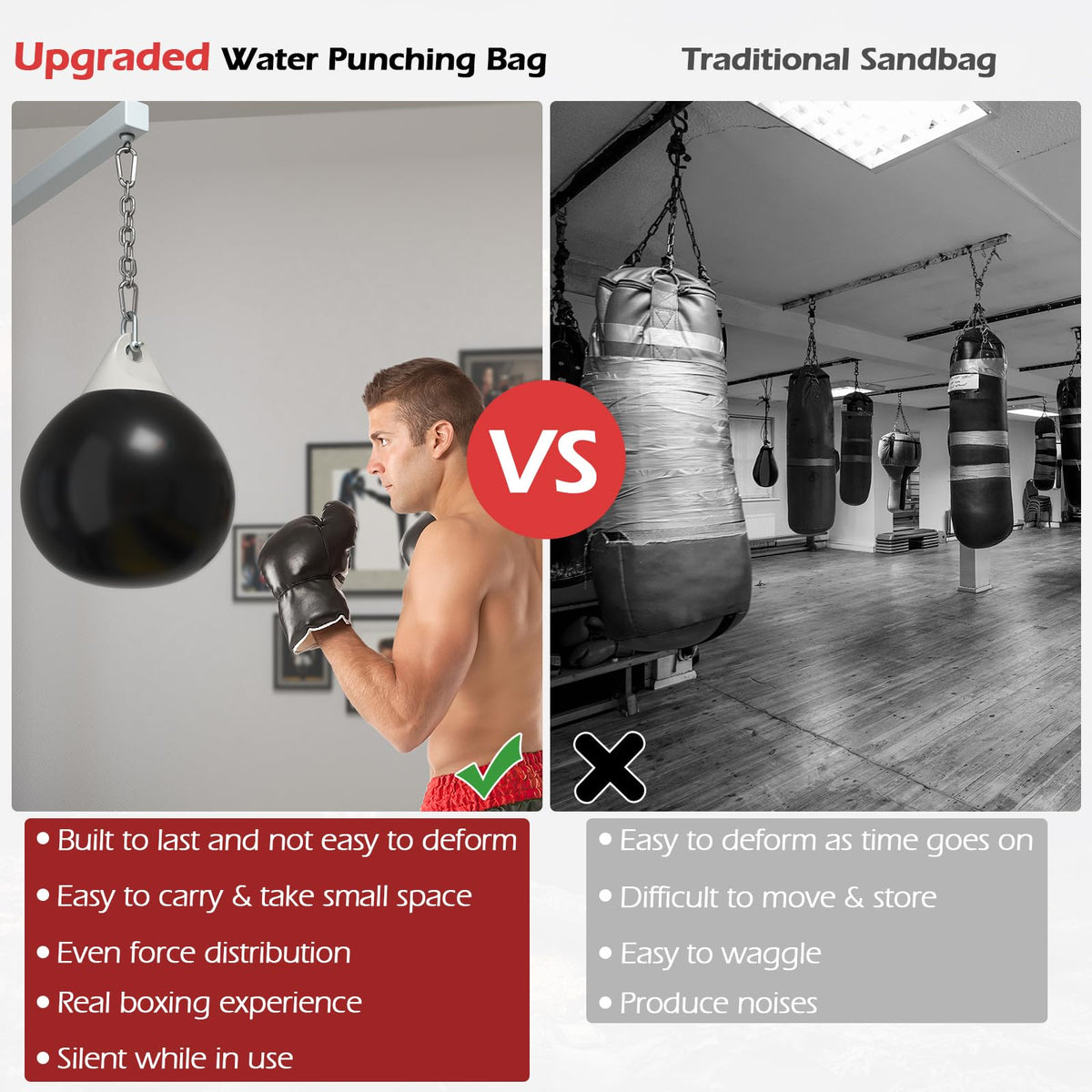 53.5 cm 81.5kg Water Punching Bag with Adjustable Metal Chain