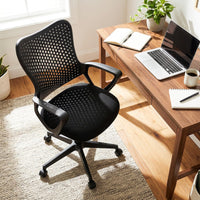 Ergonomic Office Chair with Armrests Padded Cushio Butterfly Backrest