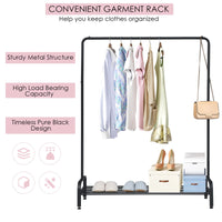 Giantex Metal Garment Rack w/ Shelf, Freestanding Cloth Rack