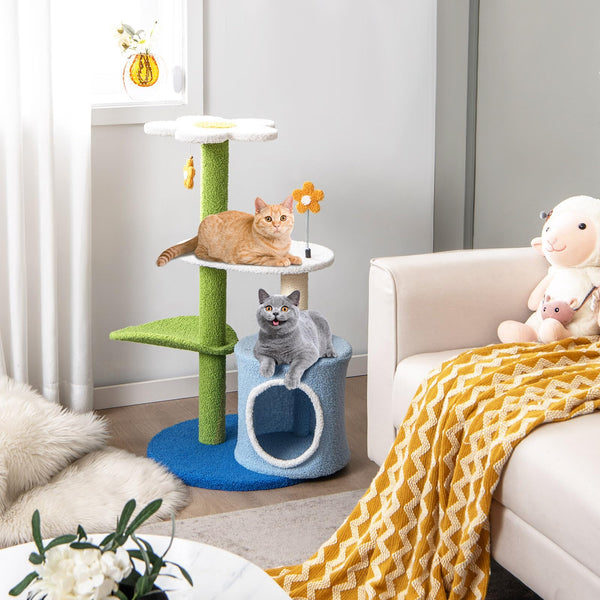 4-Tier Modern Cat Tree Tower for Indoor Cats
