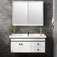 Bathroom Medicine Cabinet with Double Mirrored Doors for Bathroom