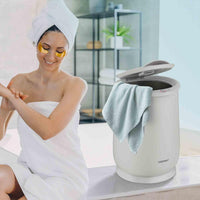 Towel Warmer Bucket with Flip-top Lid and Fragrance Holder