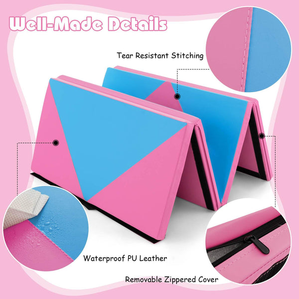 117 x 60 x 20 cm Gymnastics Mat, 4-fold Tumbling Mat