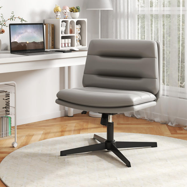 Criss Cross Legged Chair No Wheels Armless Home Office Desk Chair