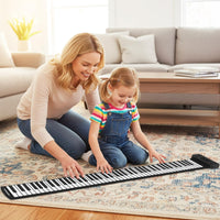 88 Keys Roll Up Piano with 128 Rhythms Tones and Sustain Pedal for Beginners