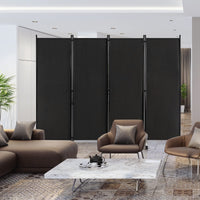 Giantex 4-Panel Folding Room Divider, 1.73m Rolling Privacy Screen with Lockable Wheels