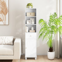 Giantex 172 cm Tall Freestanding Bathroom Floor Cabinet with Drawer