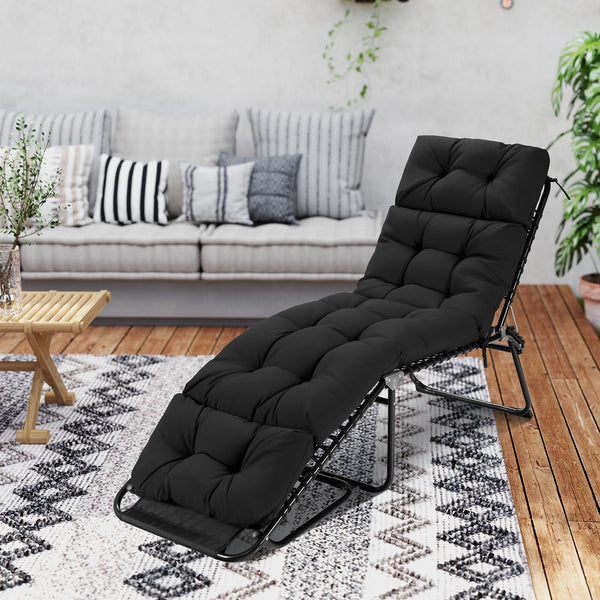 186cm x 56cm Patio Lounge Chair Cushion with 4 String Ties