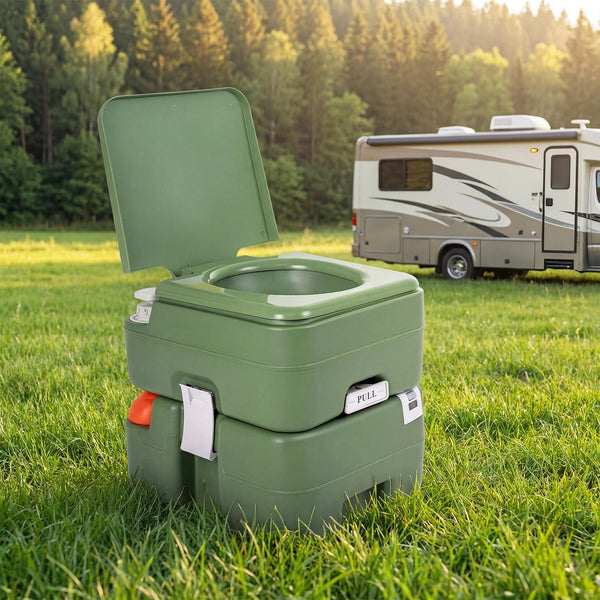 Portable Camping Toilet Porta Potty with Level Indicator