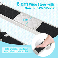 4-Step Inground Pool Ladder, Stainless Steel Swimming Pool Ladder