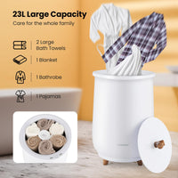 23L Large Luxury Bucket-Style Towel Warmer w/Fragrant Disc Holder