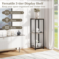 3 Tier Tall Metal Plant Stand with Anti-tipping Device for Balcony Living Room Office