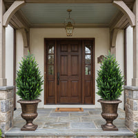 Giantex 2 Pack Artificial Cypress Topiary Trees 90cm Faux Cone Bushes