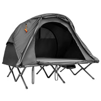 2-Person Camping Cot Tent, 4-in-1 Folding Tent Bed W/ Waterproof External Cover