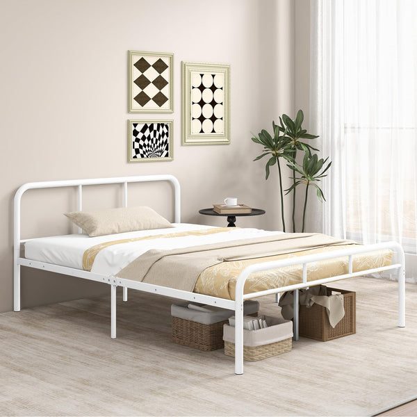 Giantex Double Bed Frame, Modern Metal Platform Bed with Headboard & Footboard