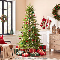 180cm Pre-Lit Artificial Christmas Tree w/ 890 Warm White Lights