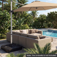 Outdoor Cantilever Umbrella Base w/Wheels,Heavy-Duty Offset Patio Umbrella Stand