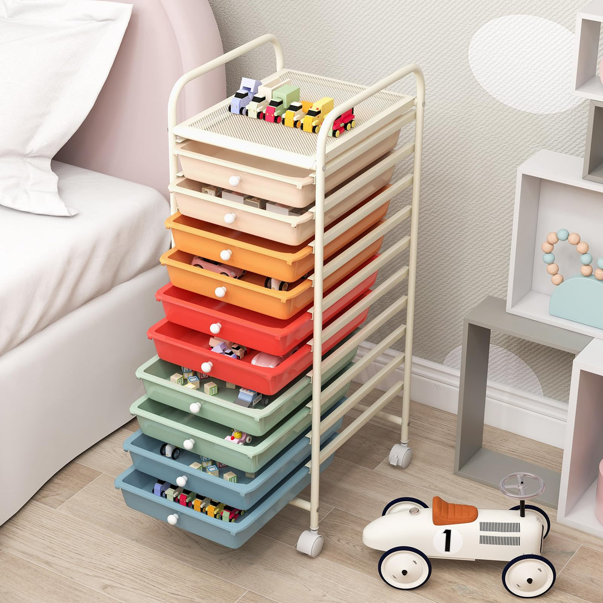 Giantex 10-Drawer Rolling Storage Cart