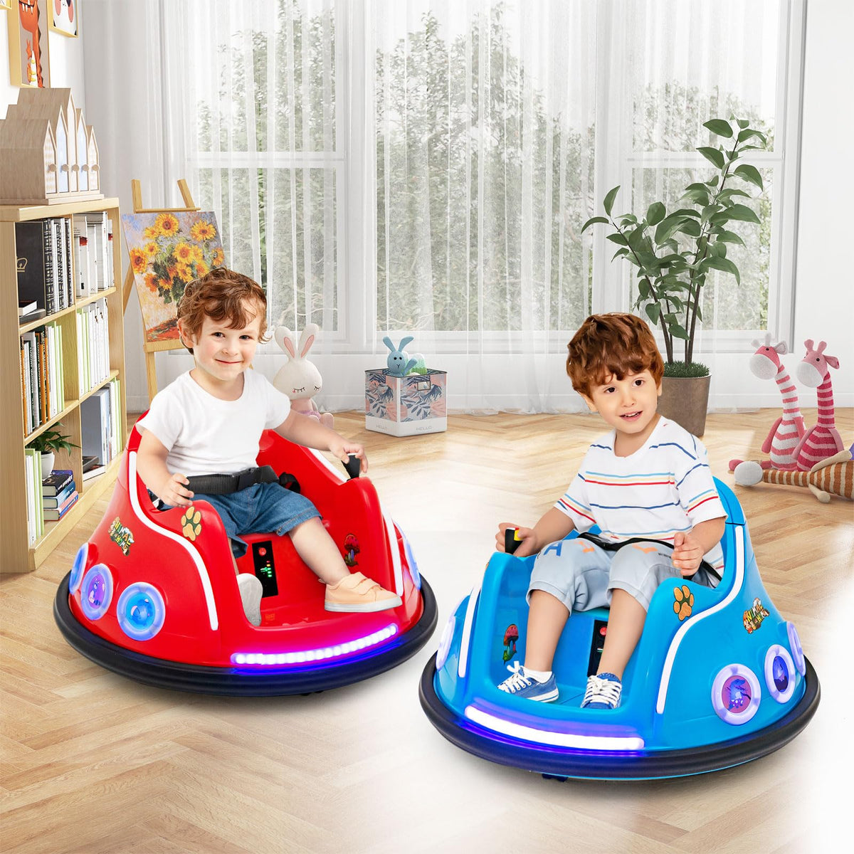 Kids Ride On Car, 12V Electric Bumper Car for Children W/Remote Control