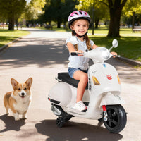 Licensed VESPA 12V Kids Electric Motorcycle with Dual Motors